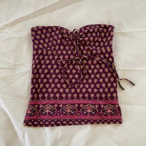 Burgundy Halter Top with Tie